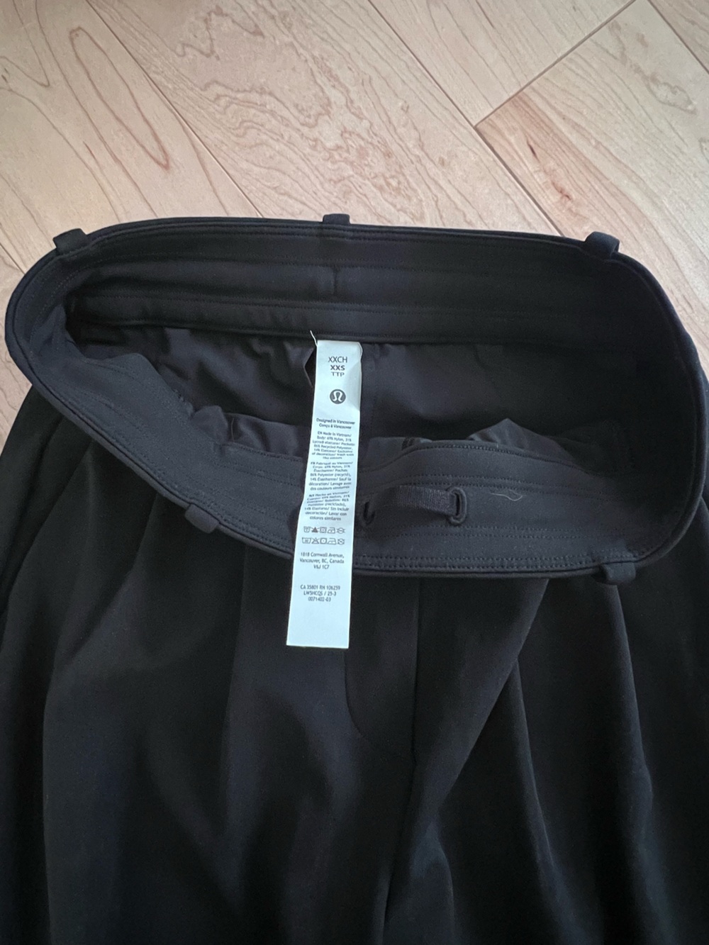 lululemon Daydrift Black Women's Wide-Leg Trousers size xxs - Picture 3 of 6